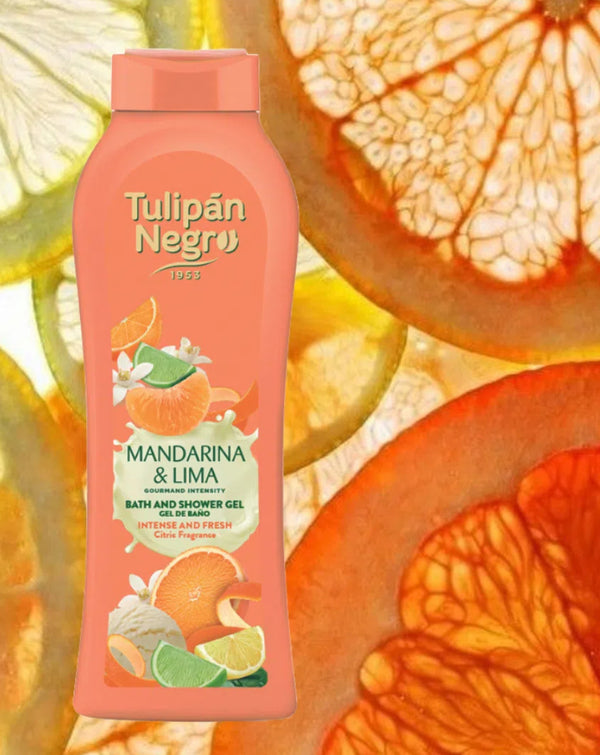 Gel de ducha mandarina y lima Tulipán Negro