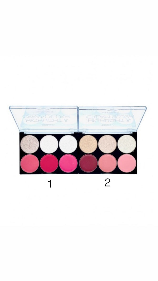 Highlight & cream blush